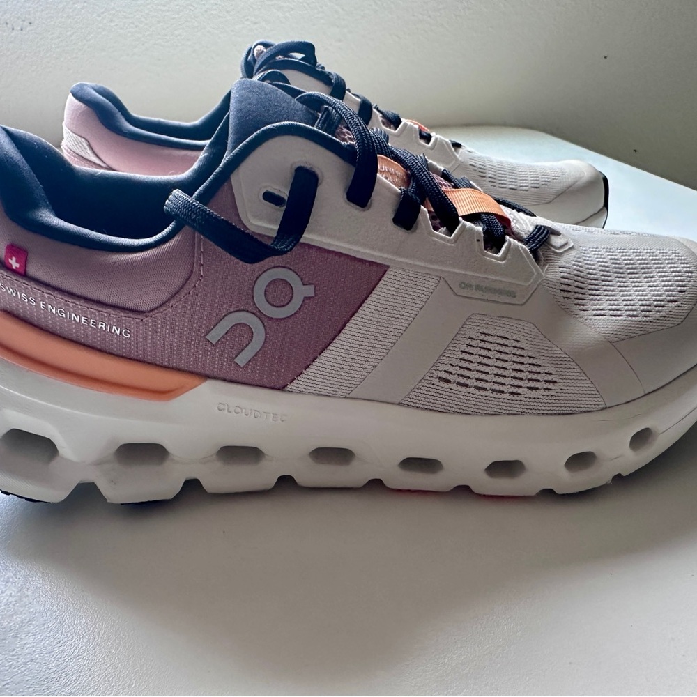 On Cloudrunner 2 Running Women's Sneakers - White, Pink, and Black Accents